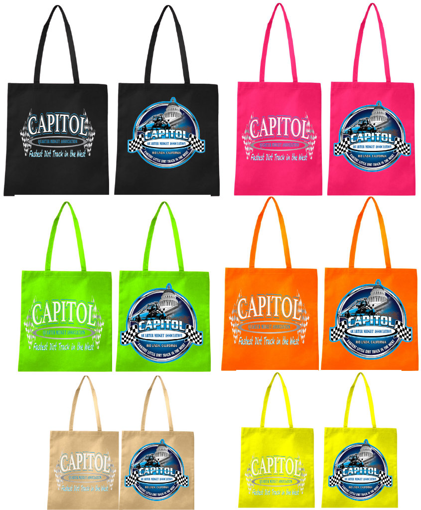 Capitol Quarter Midget Association Tote Bags