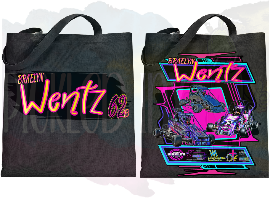 Braelyn Wentz Racing Tote Bags